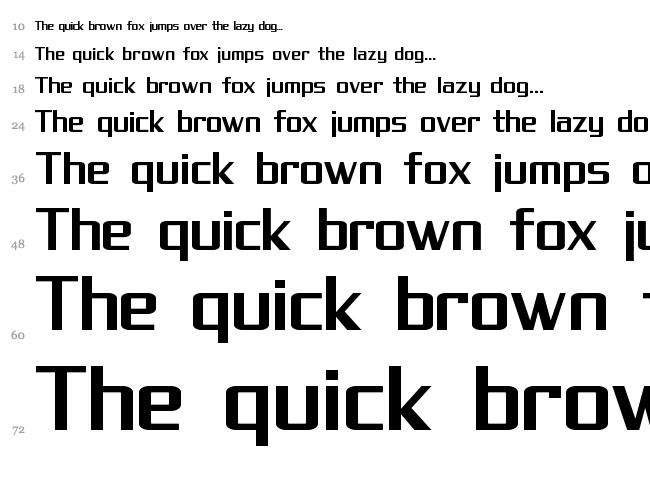 SF Theramin Gothic font waterfall